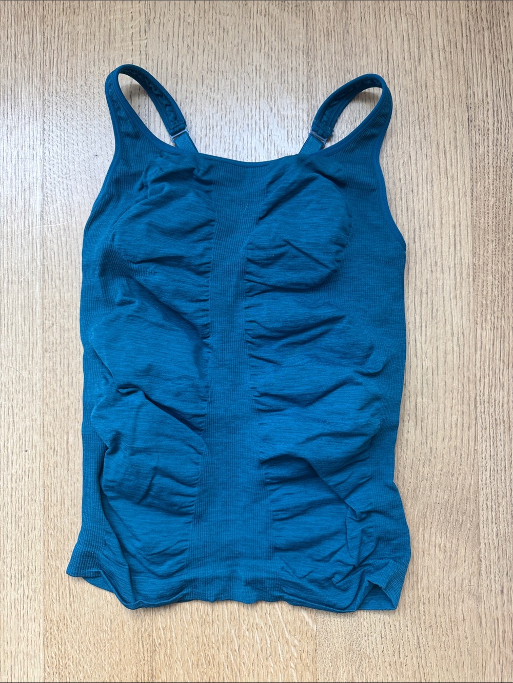 Athleta Teal Ruched Tank Top